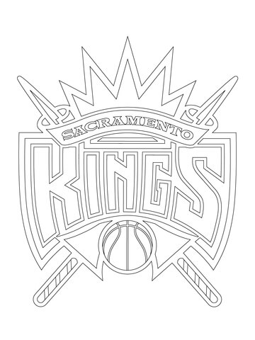 Sacramento Kings Logo  Coloring Page